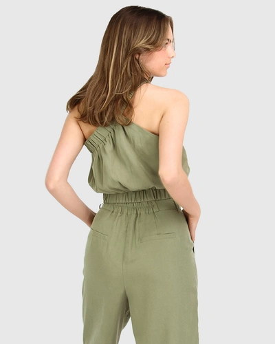 Shop Belle & Bloom Sideline Cropped Top - Army Green
