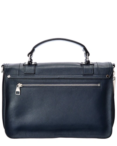 Shop Proenza Schouler Ps1 Medium Leather Shoulder Bag In Blue