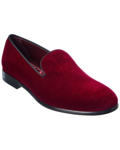 Shop Dolce & Gabbana Leonardo Velvet Loafer In Red