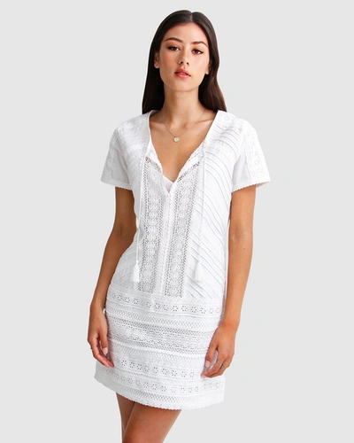 Shop Belle & Bloom Summer Forever Mini Dress - White