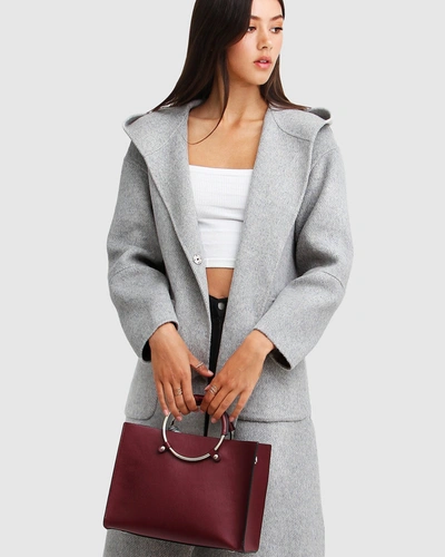 Shop Belle & Bloom Walk This Way Wool Blend Oversized Coat - Grey