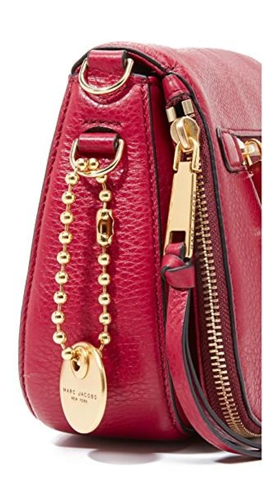 Shop Marc Jacobs Recruit Small Saddle Bag In Ruby Rose