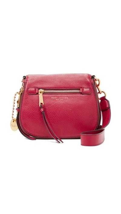 Shop Marc Jacobs Recruit Small Saddle Bag In Ruby Rose