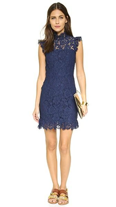 Shop One By Aijek One By Into The Night Dress In Navy