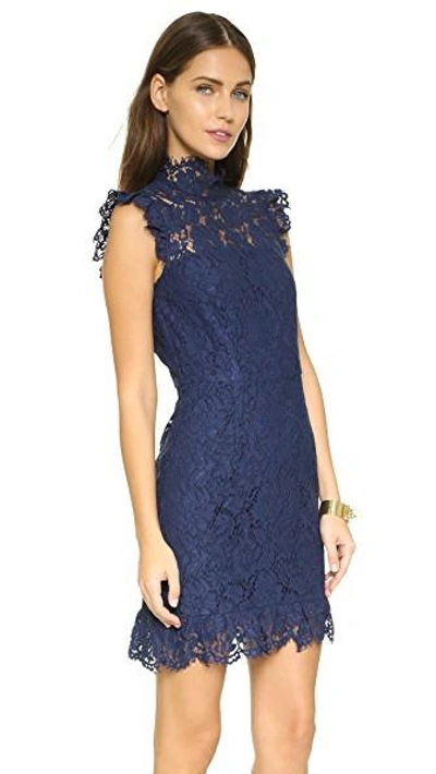 Shop One By Aijek One By Into The Night Dress In Navy