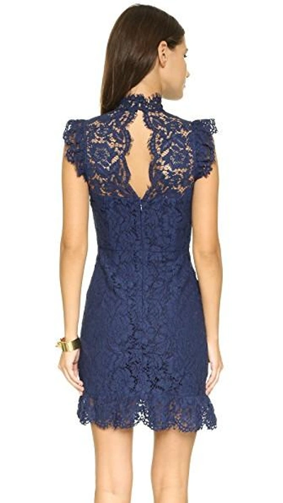 Shop One By Aijek One By Into The Night Dress In Navy