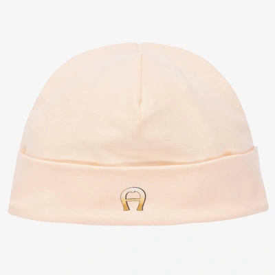 Shop Aigner Baby Girls Pink Pima Cotton Hat