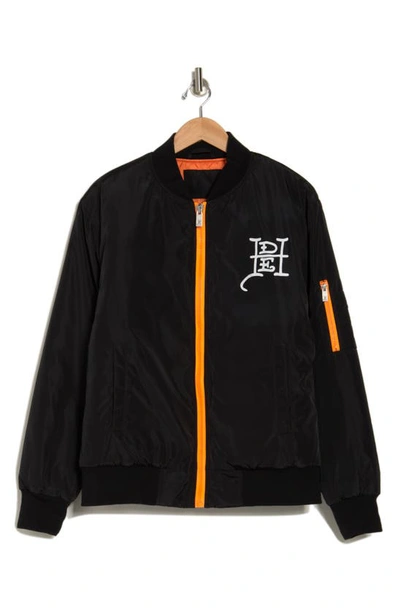 Shop Ed Hardy Nyc Bomber Jacket In Black