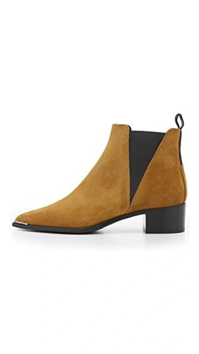 Shop Acne Studios Jensen Suede Booties In Dark Sand