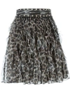 JUST CAVALLI leopard print ruffled skirt,DRYCLEANONLY