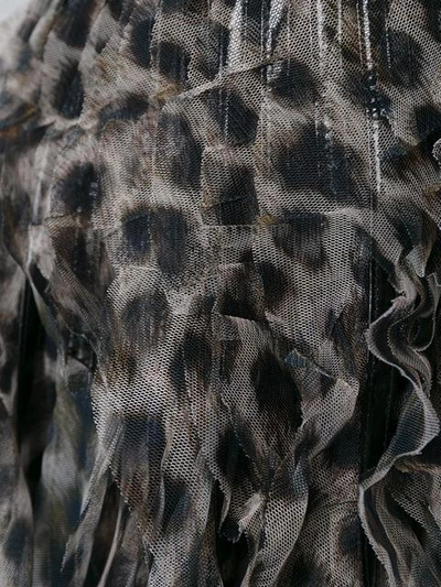 Shop Just Cavalli Leopard Print Ruffled Skirt