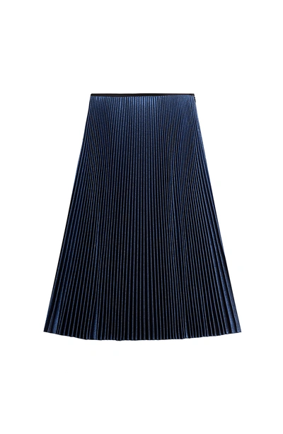 Cedric Charlier Silk-blend Pleated Skirt