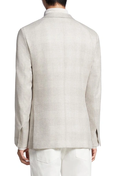 Zegna Men's Stretch Cashmere, Silk, & Wool Sportcoat In Natural Solid