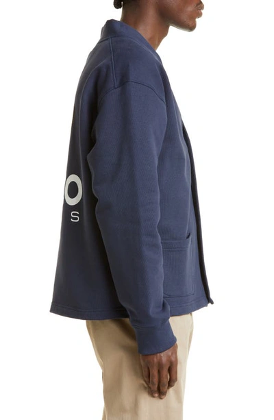 Kenzo 'boke Flower' Cardigan Midnight Blue- Mens In 77 - Midnight Blue