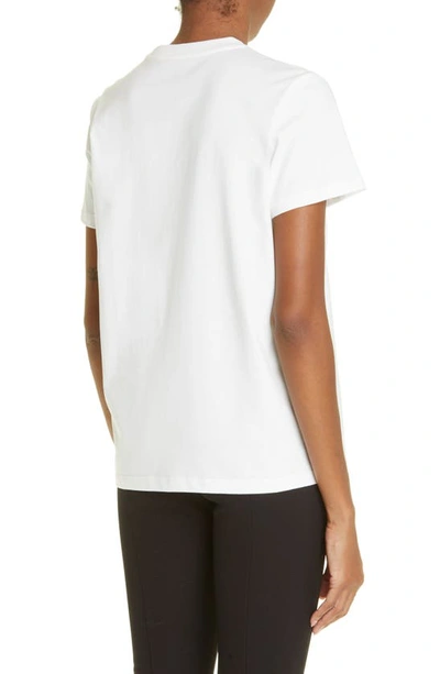 Moncler Cotton Logo Short Sleeve Tee In White