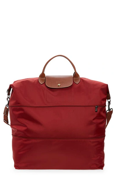 Shop Longchamp 21-inch Expandable Travel Bag In Red