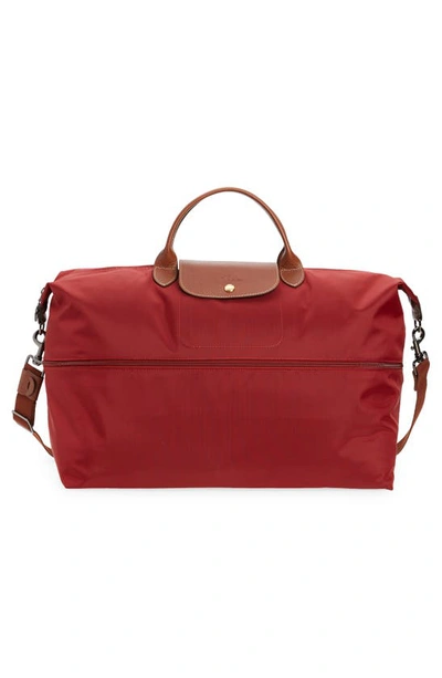 Shop Longchamp 21-inch Expandable Travel Bag In Red