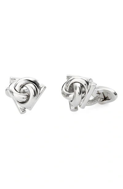 Shop Ferragamo Interlock Gancio Cuff Links In Palladio