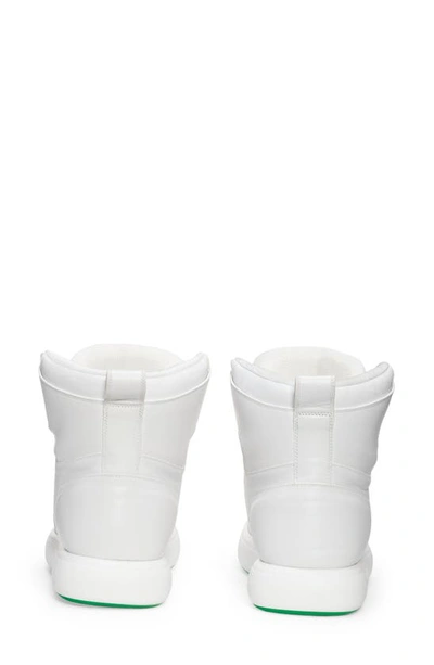 Shop Bottega Veneta Pillow High Top Sneaker In Optic White-parakeet
