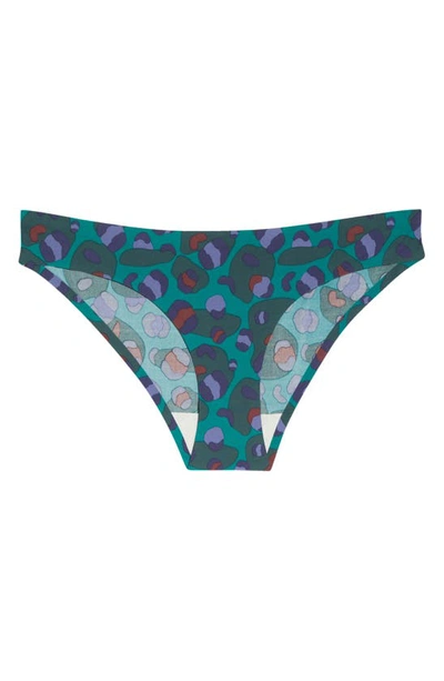 Shop Honeydew Intimates Skinz Hipster Briefs In Emerald Leopard