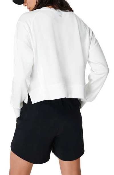 Sweaty Betty After Class Cropped Sweatshirt In Lily White