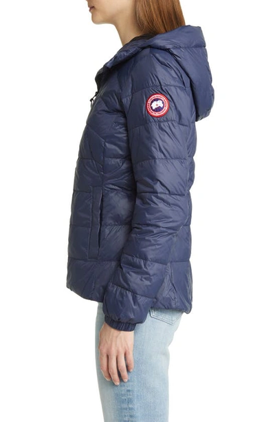 Shop Canada Goose Abbott Packable Hooded 750 Fill Power Down Jacket In Atlantic Nvy-bleu Mar Atlan