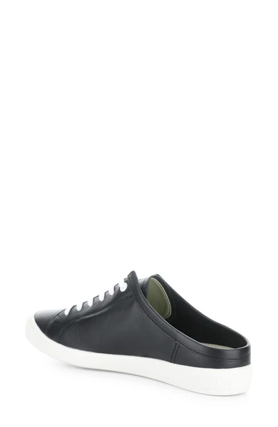 Softinos By Fly London Mule Sneaker In Black Smooth Leather