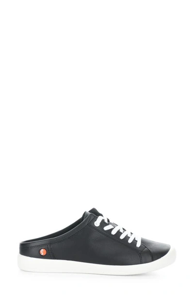 Softinos By Fly London Mule Sneaker In Black Smooth Leather