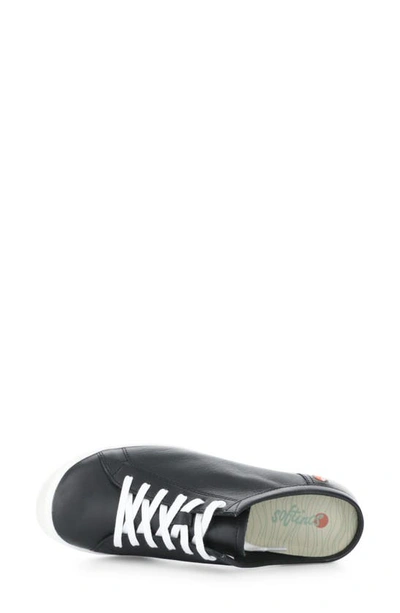 Shop Softinos By Fly London Idle Sneaker In Black Smooth Leather