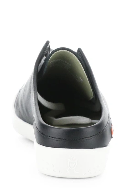 Softinos By Fly London Mule Sneaker In Black Smooth Leather