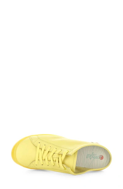 Shop Softinos By Fly London Idle Sneaker In Light Yellow Smooth