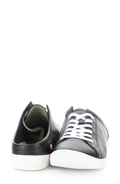 Shop Softinos By Fly London Idle Sneaker In Black Smooth Leather