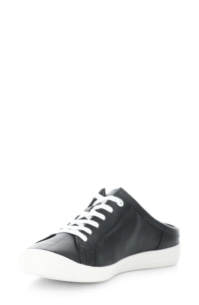 Softinos By Fly London Mule Sneaker In Black Smooth Leather