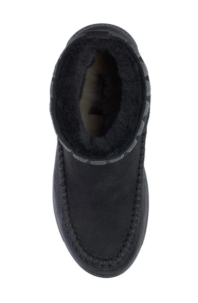 Shop Manitobah Reflections Genuine Shearling Water Resistant Bootie In Black