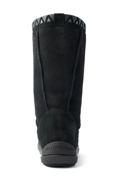 Shop Manitobah Reflections Genuine Shearling Water Resistant Boot In Black