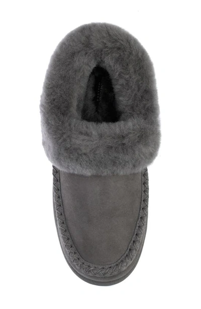 Shop Manitobah Genuine Shearling Cabin Clog In Charcoal