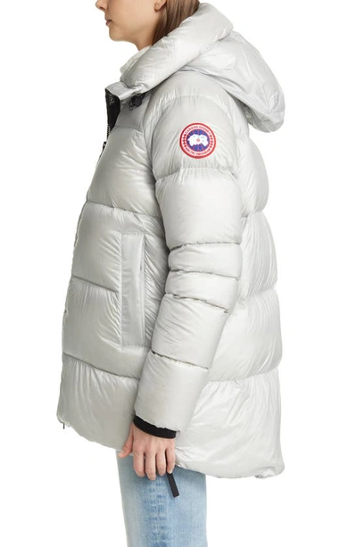 Shop Canada Goose Cypress Packable 750 Fill Power Down Puffer Jacket In Silverbirch - Bouleau Argente