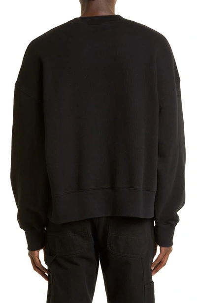Shop Palm Angels Shark Appliqué Sweatshirt In Black Grey