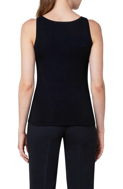 Akris Punto Embellished Scoopneck Knit Tank Top In Black