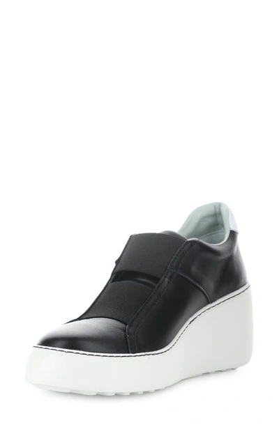 Shop Fly London Dito Platform Wedge Sneaker In 000 Black Dublin