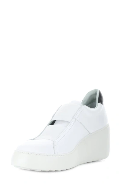 Shop Fly London Dito Platform Wedge Sneaker In 001 White Dublin