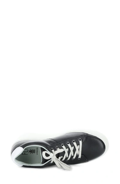 Shop Fly London Delf Platform Wedge Sneaker In Black Dublin