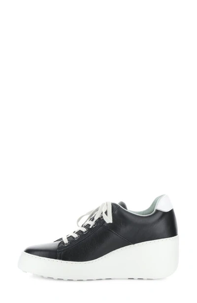 Shop Fly London Delf Platform Wedge Sneaker In Black Dublin