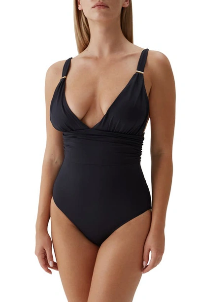 Shop Melissa Odabash Panarea Classic One-piece Swimsuit In Black