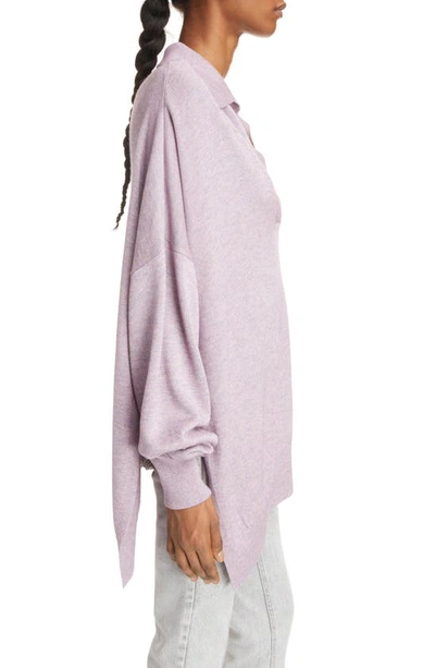 Shop Isabel Marant Giliane Asymmetric Tunic Sweater In Lilac