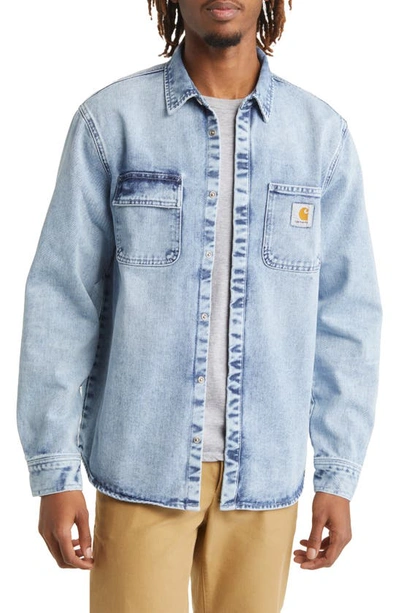 Carhartt Salinac Denim Shirt Jacket In Light Blue | ModeSens