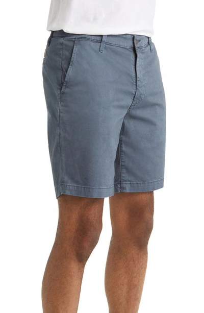 Shop Ag Wanderer 8.5-inch Stretch Cotton Chino Shorts In Sulfur Bohemian Blue