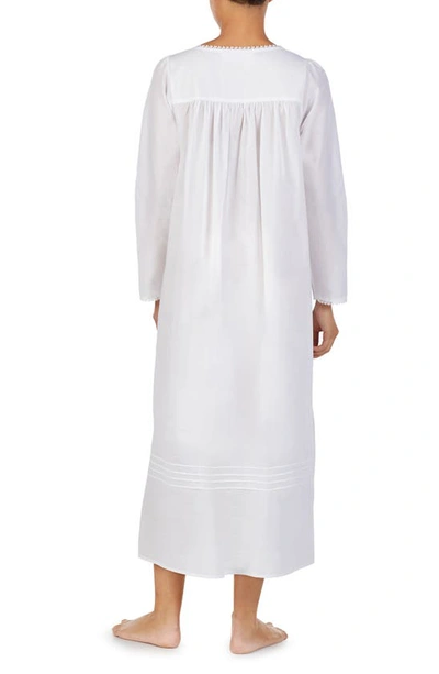 Shop Eileen West Long Sleeve Nightgown In Solid White