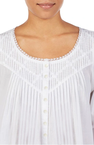 Eileen West Sleeveless Cotton Lawn Ballet Nightgown In Solid White
