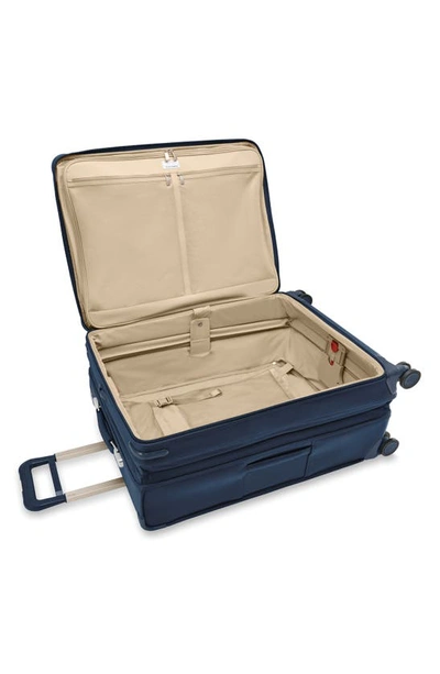 Shop Briggs & Riley Baseline 29-inch Large Expandable Spinner Suitcase In Navy